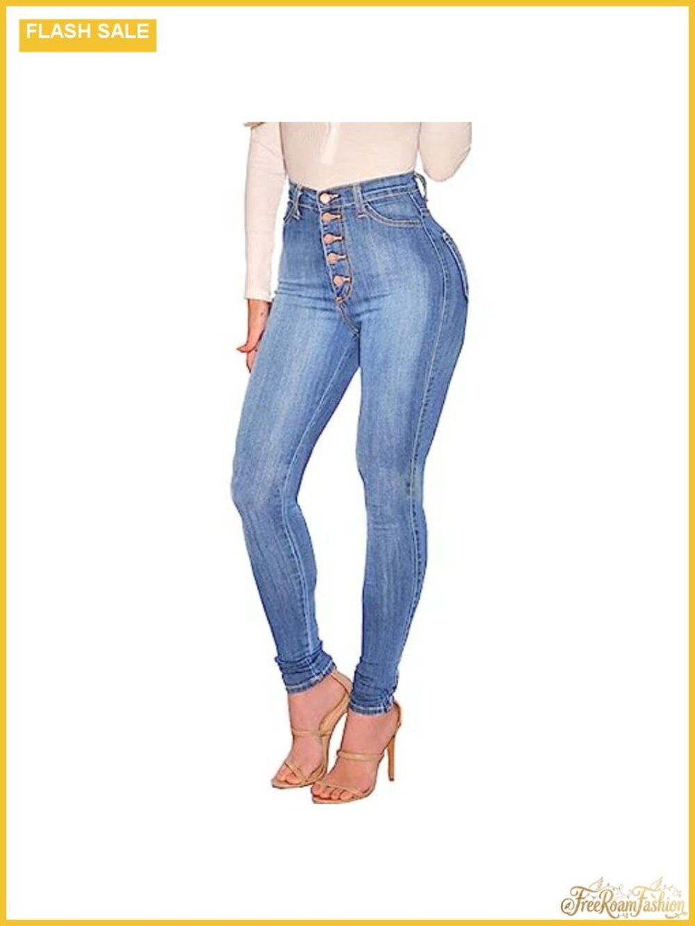 High Waist Push Up Butt Lift Skinny Stretch Jeans Women